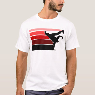 Camiseta Negro rojo de la pendiente de BBOY
