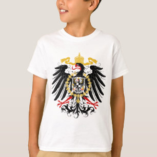 Camiseta Negro rojo prusiano y oro de Eagle