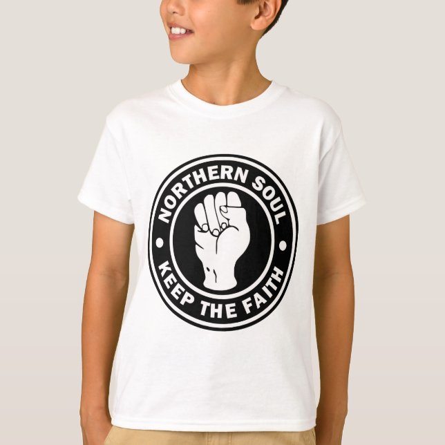 Camiseta negro septentrional del logotipo del alma (Anverso)