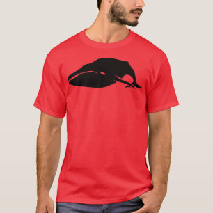 Camiseta Negro simple sobre la ballena blanca 9