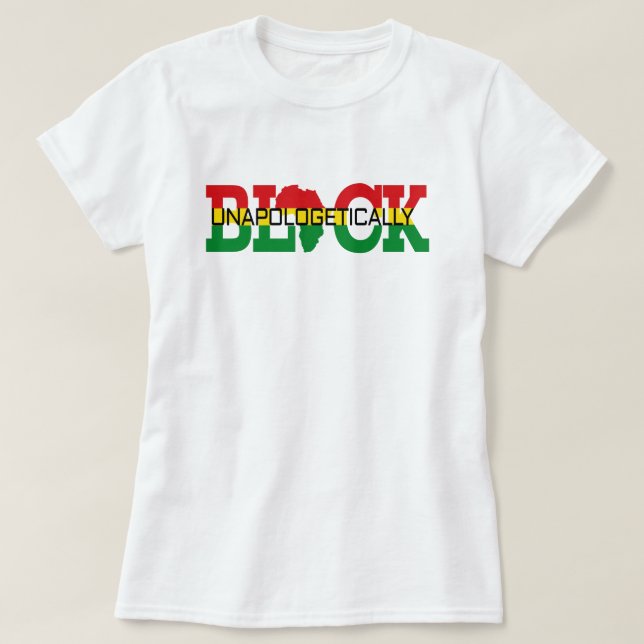 Camiseta Negro sin disculpas (Diseño del anverso)
