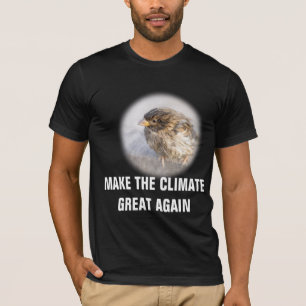 Camiseta negro sobre la conciencia del cambio climático