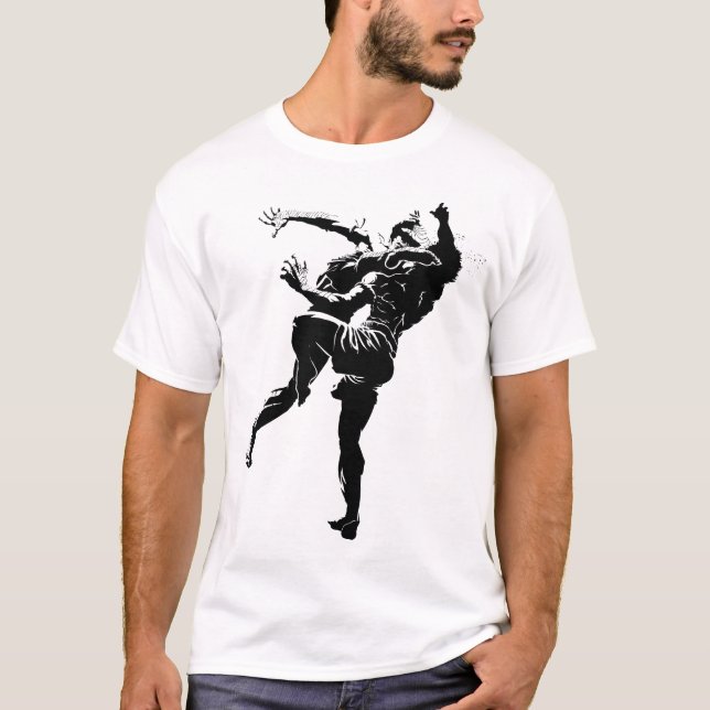 Camiseta Negro tailandés/blanco de Muay (Anverso)
