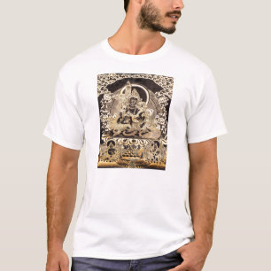 Camiseta Negro y arte budista tibetano del oro