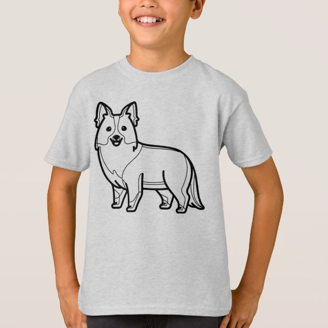 Camiseta NEGRO Y BLANCO #29 - Border Collie (Anverso)