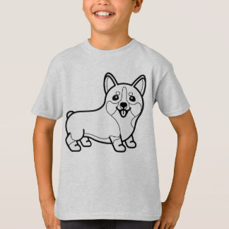 Camiseta NEGRO Y BLANCO #31 - Sonrisa de Corgi
