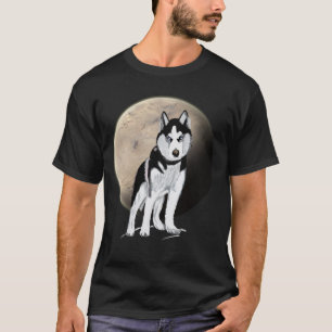 Camiseta Negro y blanco Husky