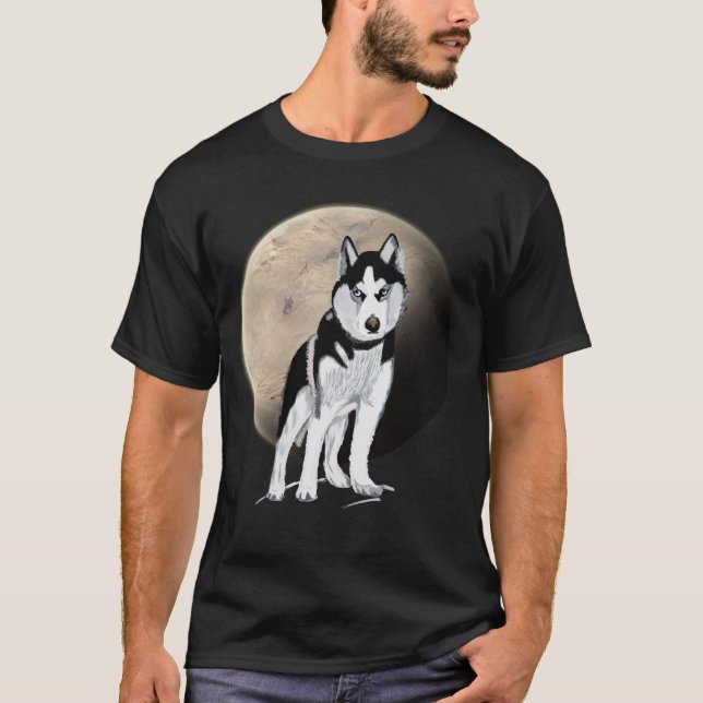 Camiseta Negro y blanco Husky (Anverso)