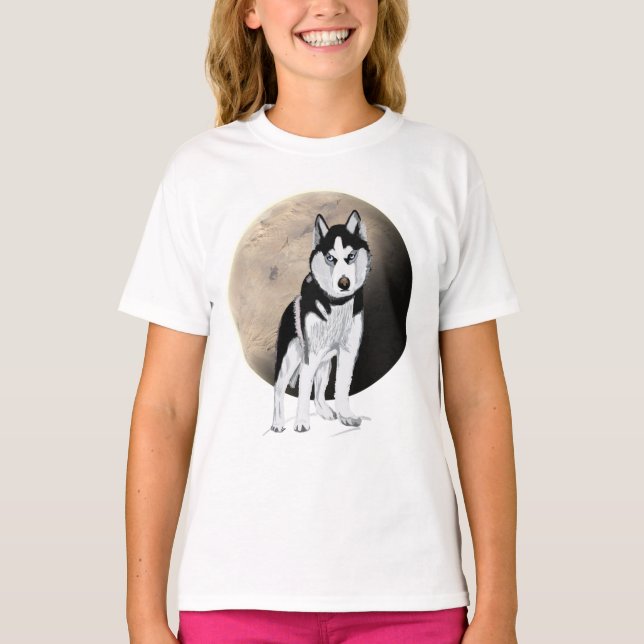 Camiseta Negro y blanco Husky (Anverso)