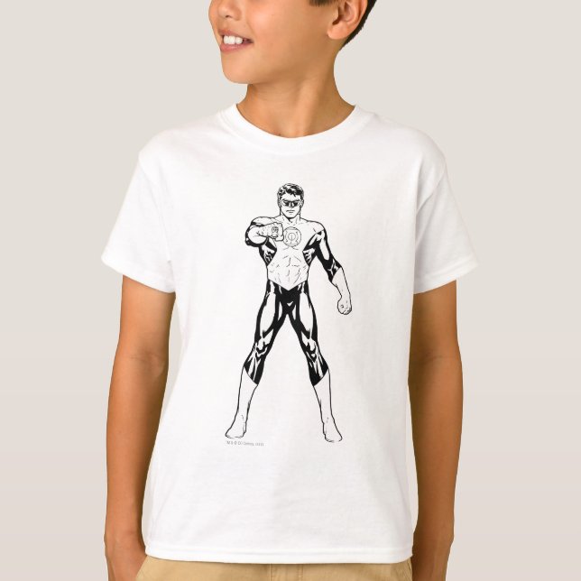 Camiseta Negro y blanco mirando hacia adelante (Anverso)