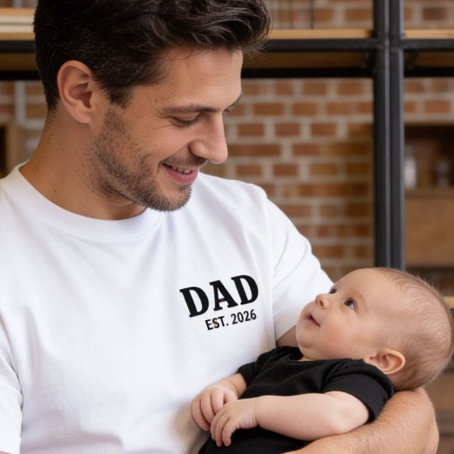 Camiseta Negro Y Blanco Papá Audaz Establecido (Subido por el creador)