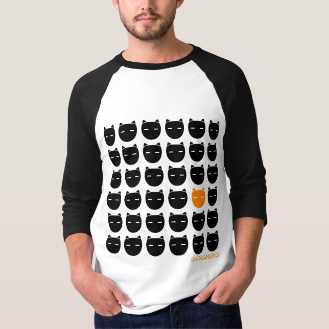 Camiseta Negro y gatos del jengibre (Anverso)