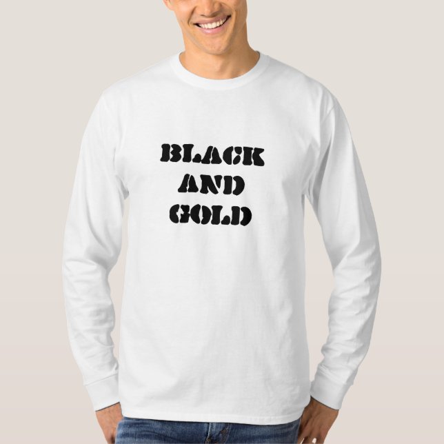CAMISETA NEGRO Y ORO TELA    7 (Anverso)