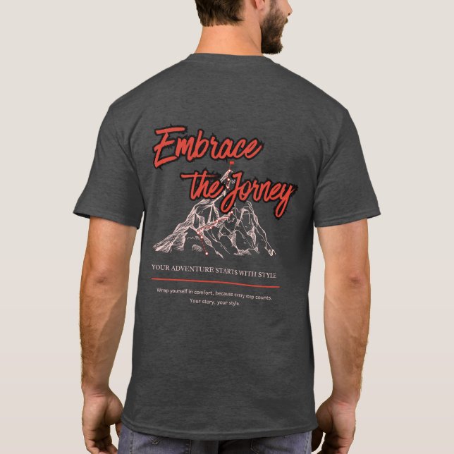 Camiseta Negro y Rojo Moderno  (Reverso)