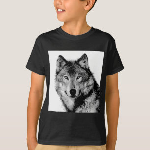 Camiseta Negro y White Wolf