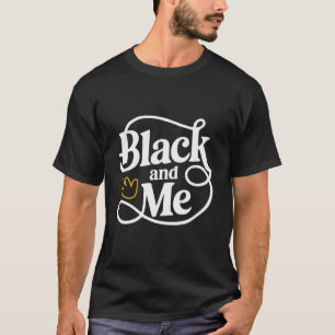 Camiseta Negro y yo - Diseño audaz de tipografía Minimalist