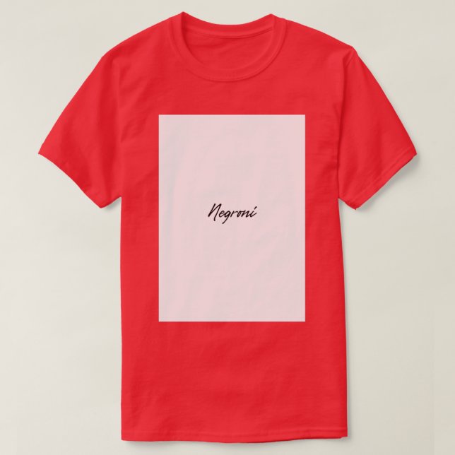 Camiseta Negroni (Diseño del anverso)