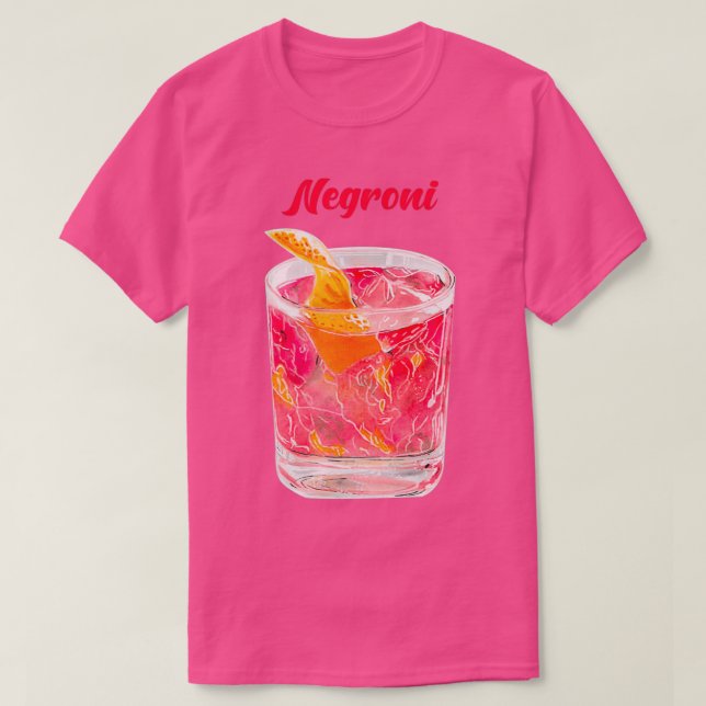 Camiseta Negroni Cocktail (Diseño del anverso)