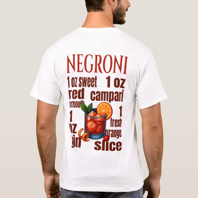 Camiseta Negroni T-Shirt – Bold Italian Aperitif (Reverso)