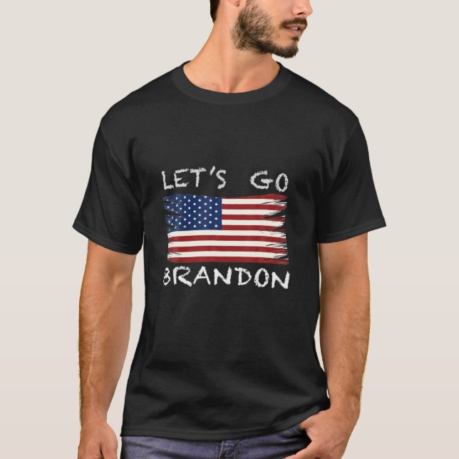 Camiseta Negros masculinos - Vamos Brandon Tee Conservador  (Anverso)