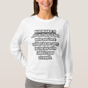 Camiseta Nehemías 8:10 KJV Versículo de la Biblia