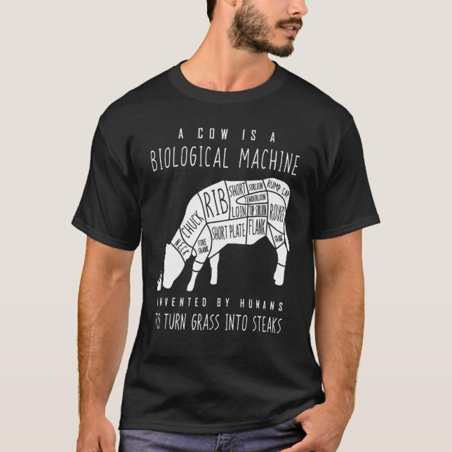 Camiseta Neil Degrasse Tyson Cow Biological Machine (Anverso)