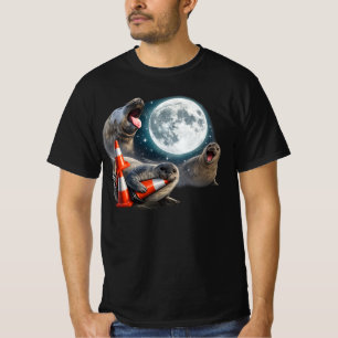 Camiseta Neil La Luna de la Foca , Estilo Vintage de los 90