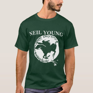 Camiseta Neil Young Crazy Horse Unise Retro Rock Horse Famo