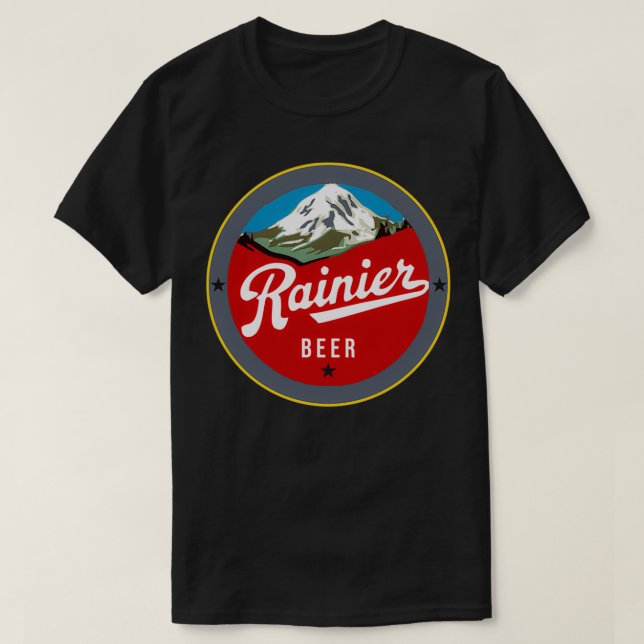 Camiseta Nek ra mabok ki pie rasane ngono Rainier Beer clas (Diseño del anverso)