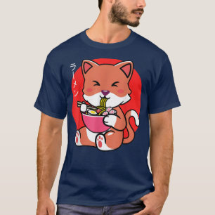 Camiseta Neko Cat Ramen Anime Kawaii Regalo para niños Chic