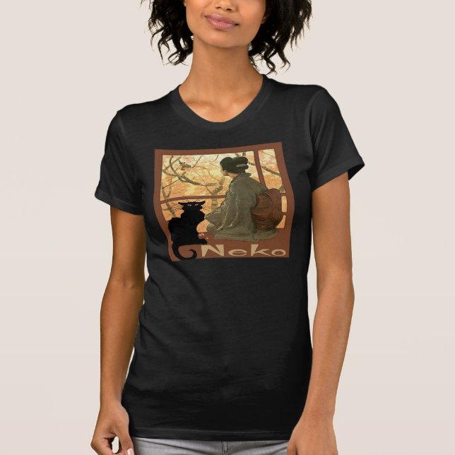 Camiseta Neko de gato japonés (Anverso)