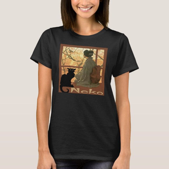 Camiseta Neko de gato japonés (Anverso)