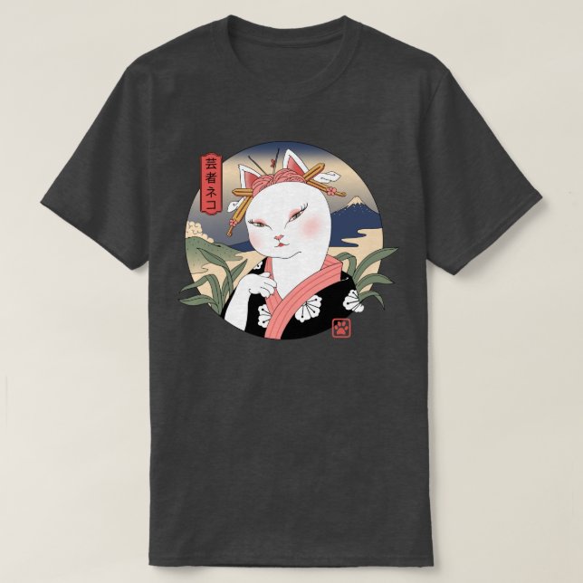 Camiseta Neko Geisha 1 (Diseño del anverso)