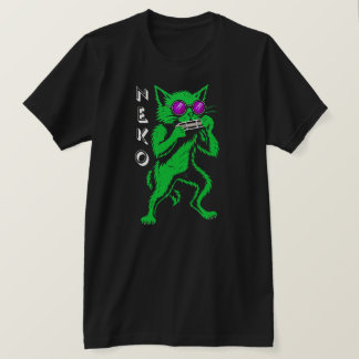 Camiseta Neko Harmonica Blues Cat T-Shirt . Neko significa