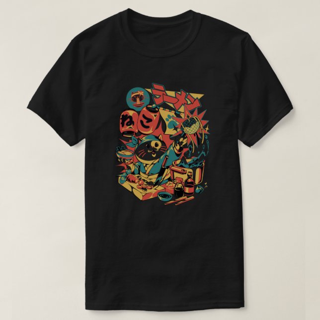 Camiseta "Neko Ramen" par ilustrata (Diseño del anverso)