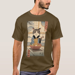 Camiseta Neko Ramen Ukiyo-e