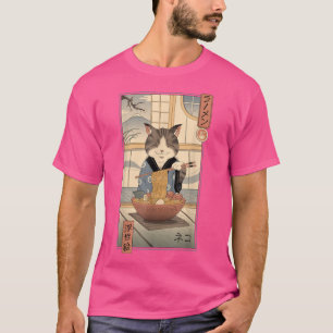 Camiseta Neko Ramen Ukiyo-e