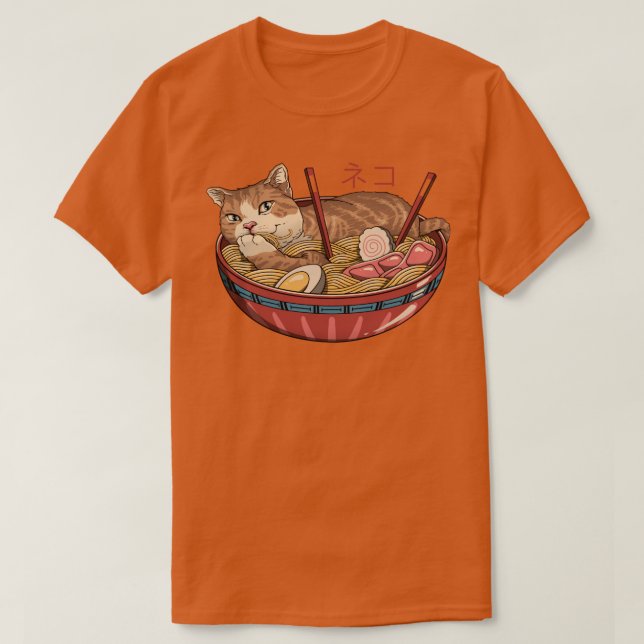 Camiseta Neko Ramen v2  (Diseño del anverso)
