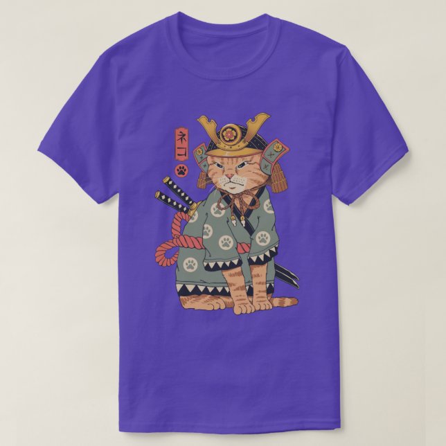 Camiseta Neko Samurai (Diseño del anverso)