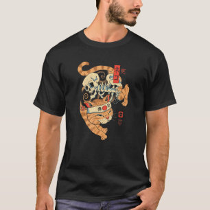 Camiseta Neko Shi Sushi lindo gato japonés atardecer