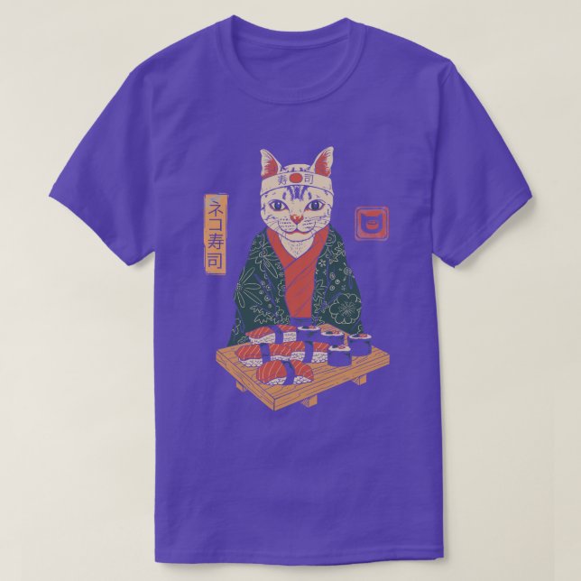 Camiseta Neko Sushi Bar 1 (Diseño del anverso)
