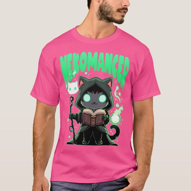 Camiseta Nekomancer Kawaii Cat Necromancer (Anverso)