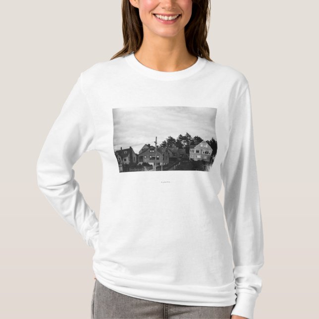 Camiseta Nelscott, cabañas de Oregon en el Océano Pacífico (Anverso)