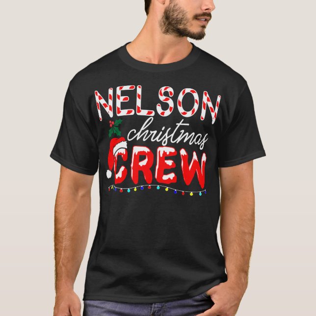 Camiseta Nelson Apellido Navidades Crew Gift Acción de Grac (Anverso)