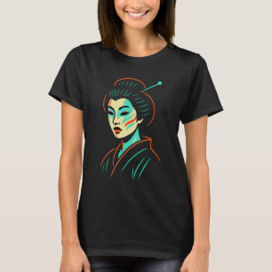 Camiseta Neo Geisha Glow: Tradición Reimaginada