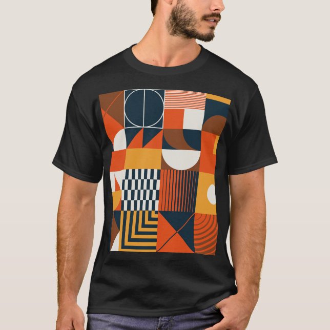 Camiseta Neo geo: composición abstracta vintage (Anverso)
