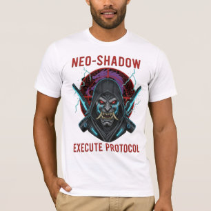 Camiseta Neo-Shadow Execute Protocol - Cyberpunk
