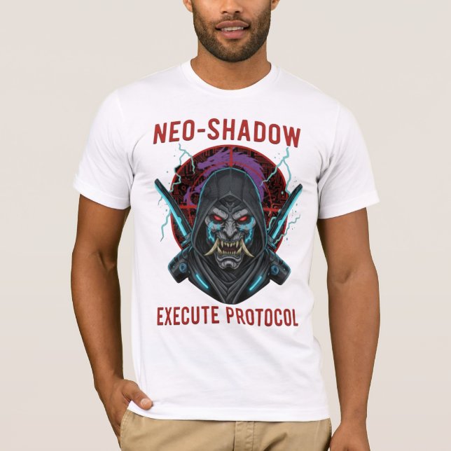 Camiseta Neo-Shadow Execute Protocol - Cyberpunk (Anverso)
