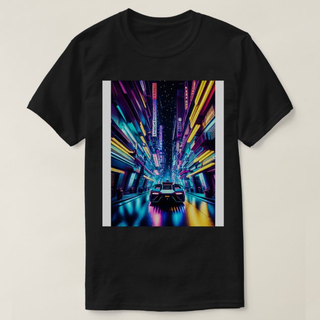 Camiseta neo tokio de noche (Diseño del anverso)
