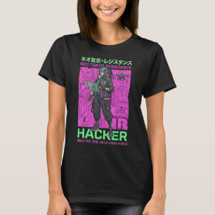 Camiseta Neo Tokyo Resistance Hacker – Ciberpunk Futurista 